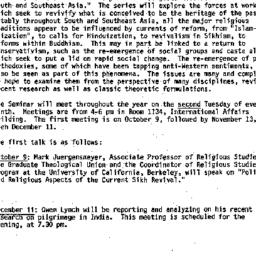 Announcements, 1984-10-09. ...