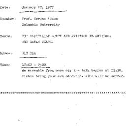 Announcements, 1976-01-27. ...