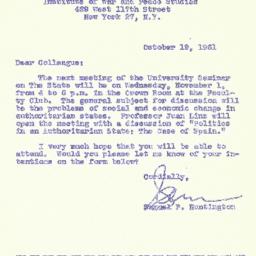 Correspondence, 1961-10-19....