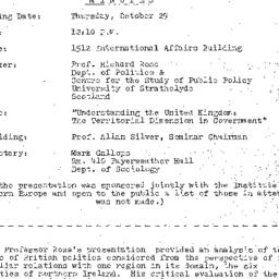 Minutes, 1981-10-29. The St...