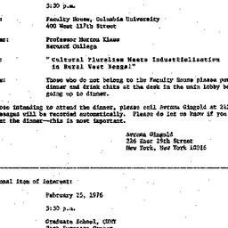 Announcements, 1976-02-24. ...