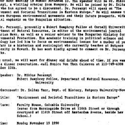 Announcements, 1990-11-19. ...