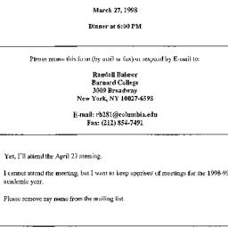 Announcements, 1998-03-27. ...
