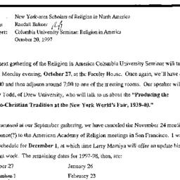Announcements, 1997-10-27. ...