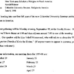 Announcements, 1997-09-29. ...