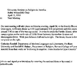 Announcements, 1999-04-26. ...