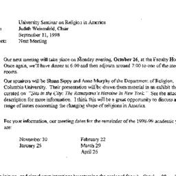 Announcements, 1998-10-26. ...