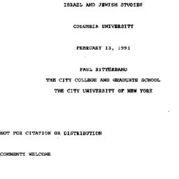 Speaker's paper, 1991-0...