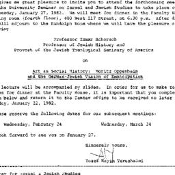 Announcements, 1982-01-11. ...