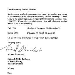 Announcements, 1999-05-11. ...