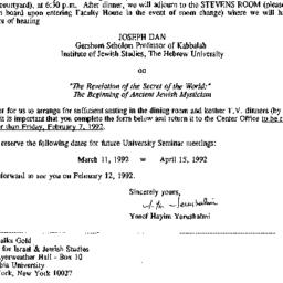 Announcements, 1992-01-16. ...
