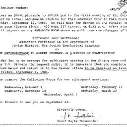 Announcements, 1985-08-24. ...