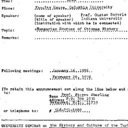 Announcements, 1975-12-19. ...