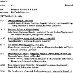 Schedules, Ottoman & Tu...