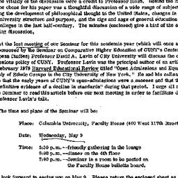 Announcements, 1979-05-09. ...
