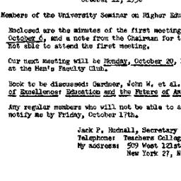 Minutes, 1958-10-11. Higher...