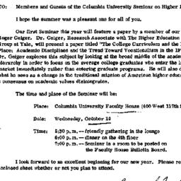 Announcements, 1979-09-14. ...