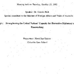Speaker's paper, 1992-1...