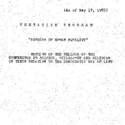 Announcements, 1955-05-17. ...