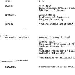 Announcements, 1978-12-11. ...