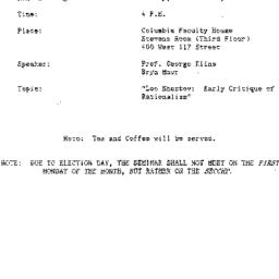 Announcements, 1989-11-13. ...
