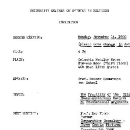 Announcements, 1988-11-14. ...