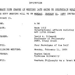 Announcements, 1980-01-21. ...