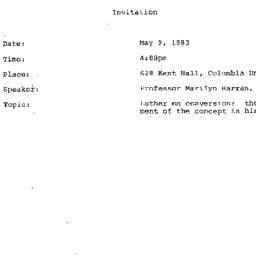 Announcements, 1983-05-09. ...