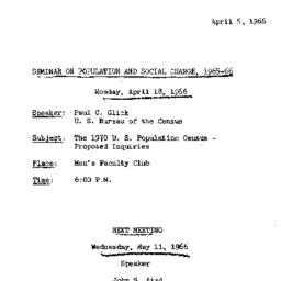 Announcements, 1966-04-06. ...