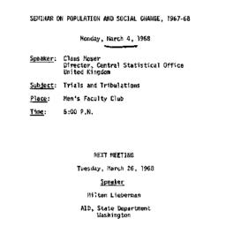 Announcements, 1968-02-23. ...