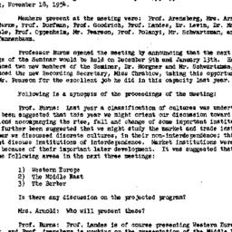Minutes, 1954-11-18. Social...