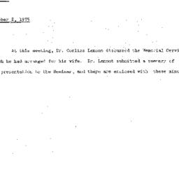 Minutes, 1975-10-08. Death,...
