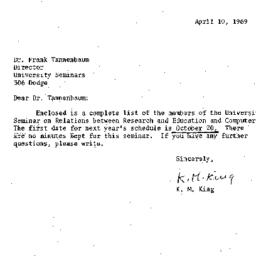 Correspondence, 1970-04-10....