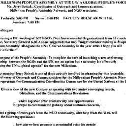 Announcements, 1998-12-16. ...