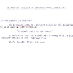 Announcements, 1966-02-16. ...