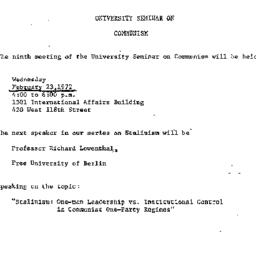 Announcements, 1972-02-23. ...
