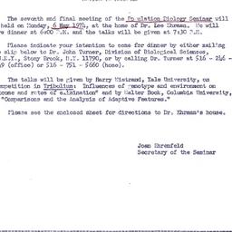 Announcements, 1974-05-06. ...