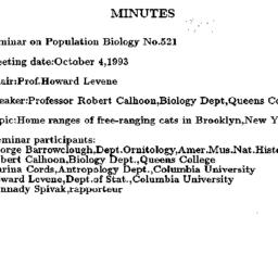 Minutes, 1993-10-04. Popula...