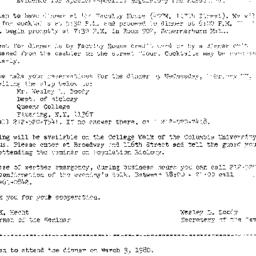 Announcements, 1980-03-03. ...
