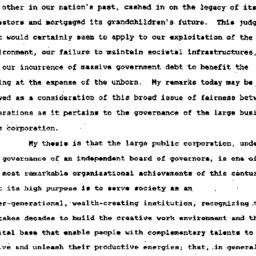 Speaker's paper, 1989-1...