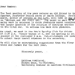Announcements, 1971-05-05. ...
