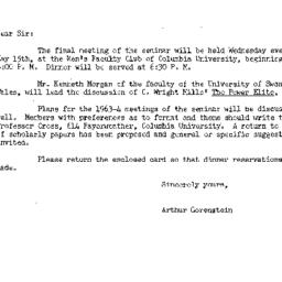 Announcements, 1963-05-02. ...