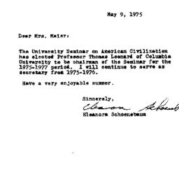 Correspondence, 1975-05-09....