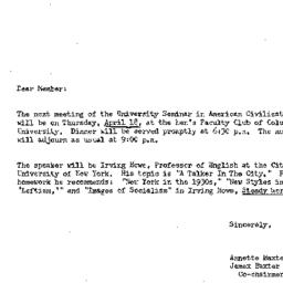 Announcements, 1968-04-18. ...