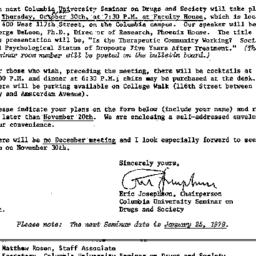 Announcements, 1978-11-01. ...