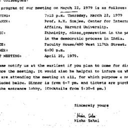 Announcements, 1979-03-10. ...