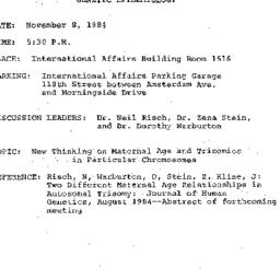 Announcements, 1984-11-08. ...