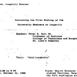 Announcements, 1986-09-18. ...