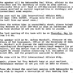 Announcements, 1988-03-17. ...