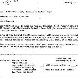 Announcements, 1979-01-22. ...